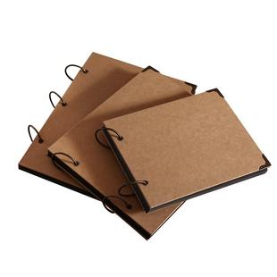 空白复古相册影集DIY创意手工相薄牛皮纸纪念册加厚内页手绘剪贴画邮票夹收藏册子个性活页收藏册相册可定制