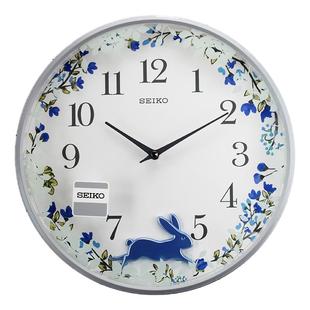seiko日本精工钟表小鸟摆动13英寸客厅卧室儿童安静挂钟QXC237B