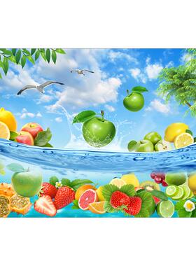 墙贴壁纸蔬菜水果壁画贴纸装饰画