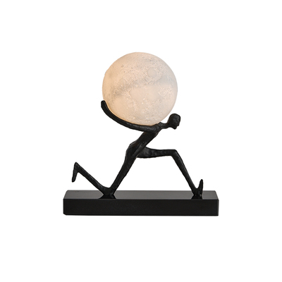 现代轻奢抽象负月前行装饰摆件