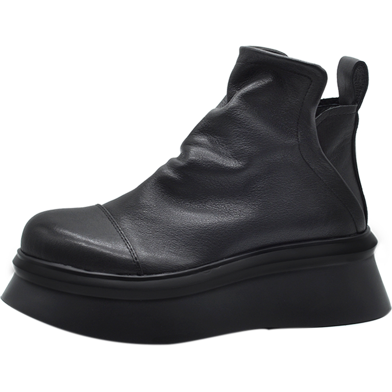 Artmu阿木增高厚底短靴子2025爆款松糕女靴小个子春秋新款瘦瘦靴