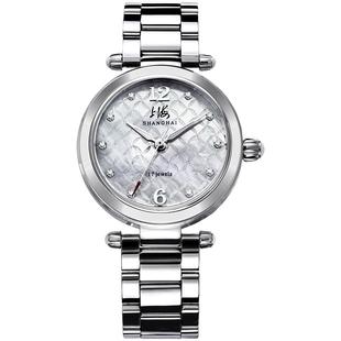 上海手表女款防水钢带潮流镶钻夜光机械表608-2B