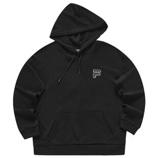 FILA FUSION斐乐潮牌情侣卫衣秋季新款连帽套头衫休闲宽松女上衣