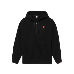 APEE女装春夏心形徽章简约舒适连帽拉链卫衣外套S453A6Q