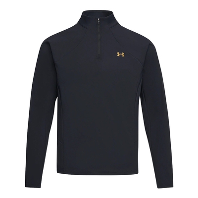 安德玛马年新春新款男子休闲运动宽松长袖T恤半拉链衫6014312-001