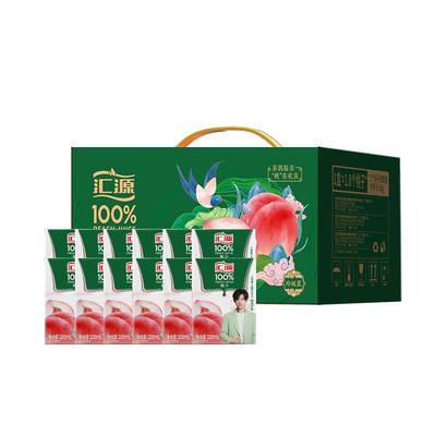 汇源果汁100%桃汁200ml*12盒