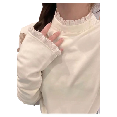 半高领德绒保暖打底衫女秋冬装