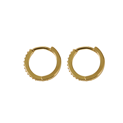 镶钻防过敏14k金耳骨环