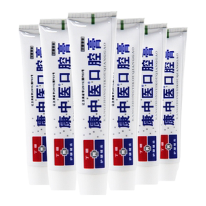 康中医牙膏口腔膏6支 牙龈肿痛上火减火止疼护龈健齿清新异味丁硼