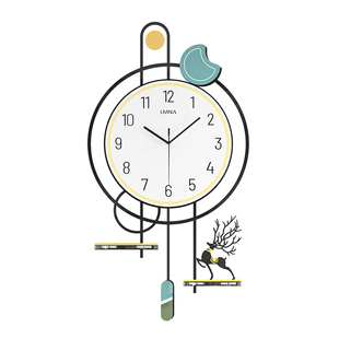 网红轻奢家用挂钟客厅2025新款静音大气钟表创意餐厅时钟挂墙装饰