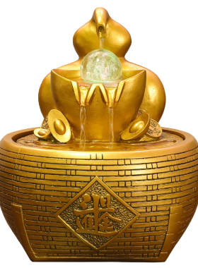 招财进宝风水轮流水摆件循环水生财景观装饰品客厅收银台开业礼品