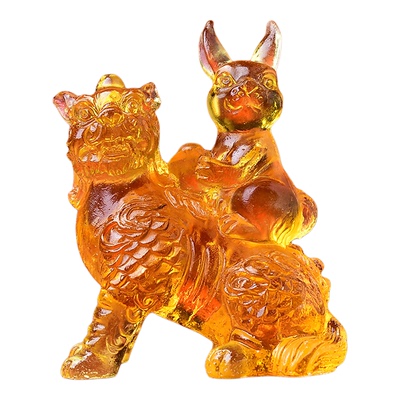 淘运开阁鸿兔谛听琉琉璃摆件属狗2026年吉祥物生肖狗手链吊坠饰品