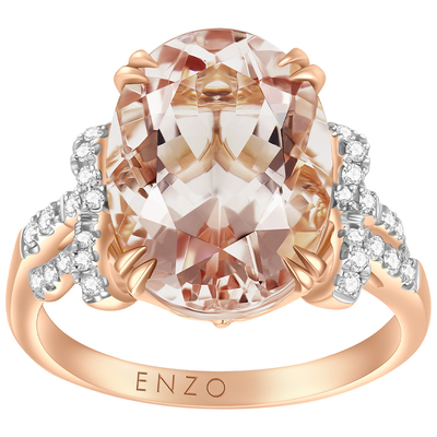 周大福ENZO18K金摩根石钻石戒指