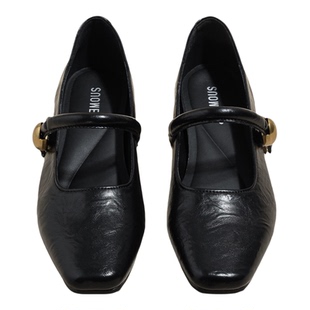 小金豆~方头玛丽珍单鞋女2026新款黑色鞋子厚底小皮鞋内增高女鞋