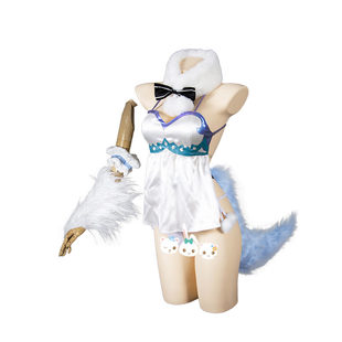 KIYOVI刹那cosplay女同人手办回复术士的重启人生狼族尾巴毛内衣