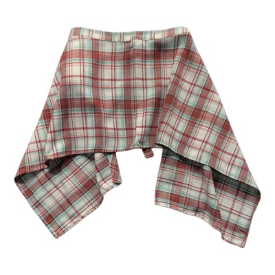 TRYEX 红色格子屁帘2025新款今年流行爆款藏肉腰封秋季小个子穿搭