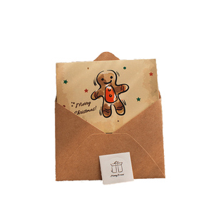 圣诞贺卡2025圣诞节礼物小卡片ins风可爱信封信纸平安夜儿童幼儿园手写祝福明信片英文单页式卡片纸高级感J1