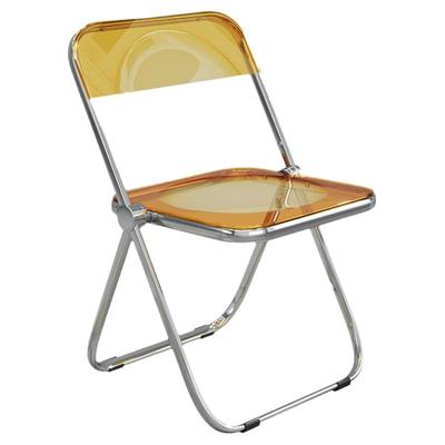 可折叠椅子透明亚克力凳子靠背