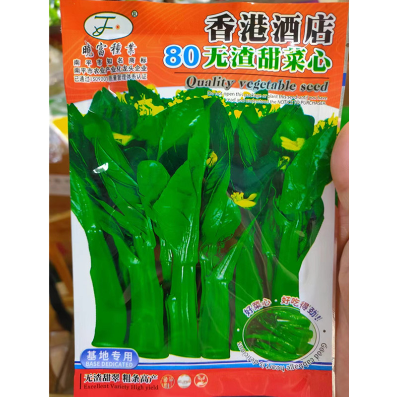 香港酒店80无渣甜菜心种籽子耐热夏季种青菜广东菜心早熟蔬菜种孑