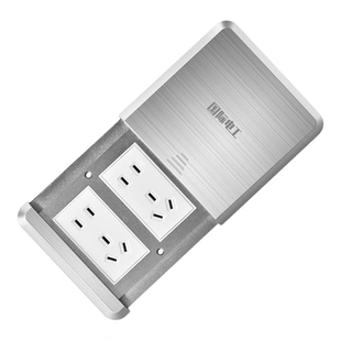 国际电工不锈钢滑盖平推式防水地插网络五孔插座超薄地面地板插座