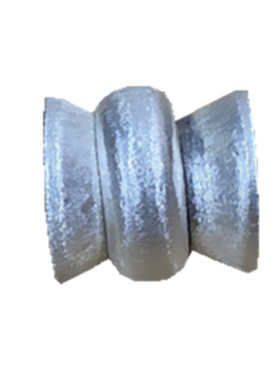 弘霞客女足银手工实心磨砂转运珠