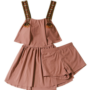 仙灵女屋 民族风高级感2025年新款爆款显瘦遮肚泡温泉保守泳衣女