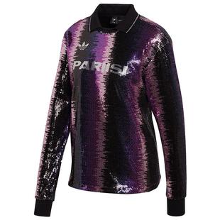 Adidas/阿迪达斯三叶草当季新款女子亮片POLO领T恤FN2802