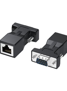 绿众DB9转RJ45延长器转换转接头