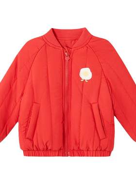 笛莎童装女童外套绗棉服春季上衣