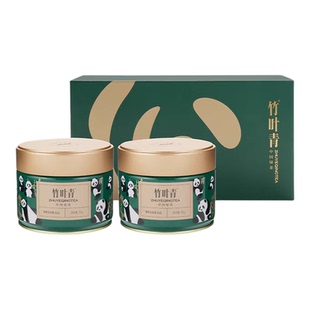 峨眉山竹叶青绿茶50克*2罐熊猫礼盒装单芽明前茶配手提袋伴手礼