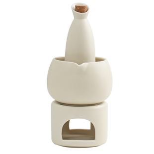 奶油黄温酒组合家用高档简约小型陶瓷酒具分酒器小酒壶酒具套装