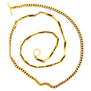 简约沙金款素链项链AB链OT扣ins风仿黄金链防过敏不掉色锁骨链子