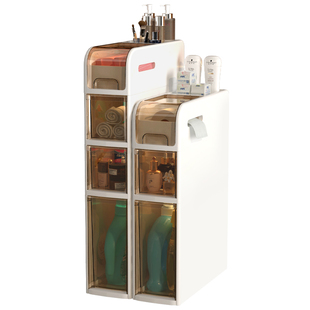 卫生间置物架浴室厕所洗手间马桶夹缝储物收纳柜免安装落地置物柜