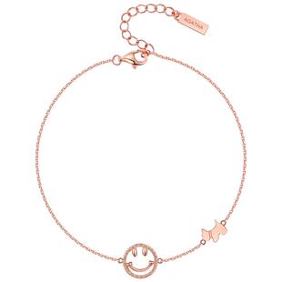 AGATHA/瑷嘉莎雏菊微笑小狗手链女款优雅纯银手链轻奢38礼物