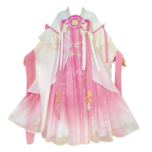 汉服女童连衣裙春季2026新款小女孩古装裙子儿童古风超仙唐装春秋