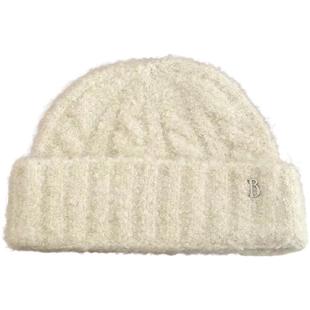 八奶thebaine韩国灰色针织帽毛线帽秋冬保暖大头围时尚百搭冷帽子