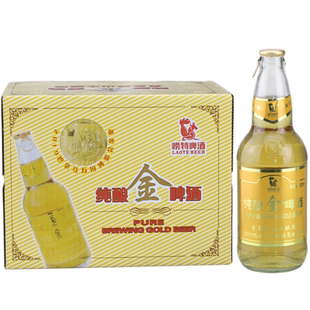 青岛崂特纯酿金啤酒500ml*12瓶易拉金啤 崂山沙子口泉水酿造