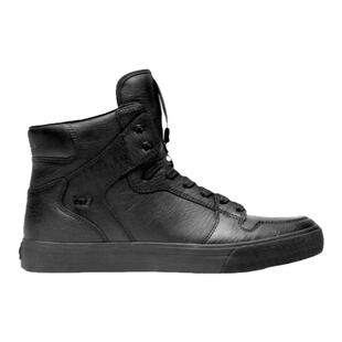 牡牧 Supra Vaider HF全黑红底 皱褶牛皮 中高帮鞋 美潮滑板 大码