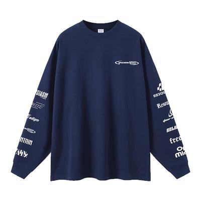 胖胖哥美式字母卫衣男纯棉潮流痞帅大码宽松情侣重磅长袖T恤上衣