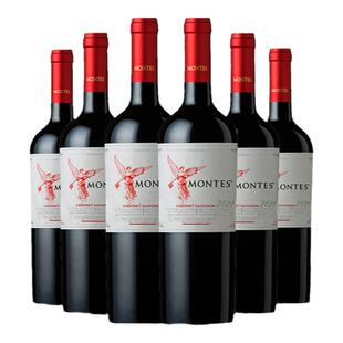 蒙特斯官方正品红酒葡萄酒干红天使赤霞珠智利原瓶进口经典整箱装