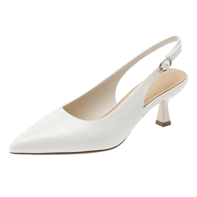 奥康 女鞋2026夏季新款穆勒鞋尖头优雅中空后绊带酒杯跟高跟鞋