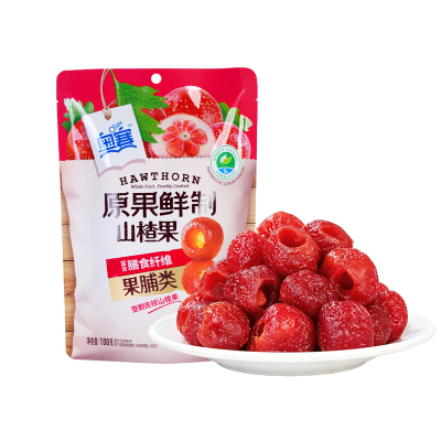 奥赛原果鲜制山楂果空心山楂100g