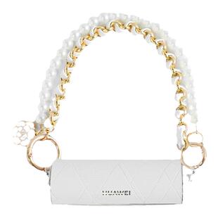 适用华为耳机FreeBuds Lipstick2挂链口红耳机孔女生DIY定制freebudslipstick2挂绳夹片珍珠链子高级感新款