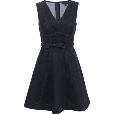 VeroModa无袖收腰A字连衣裙气质