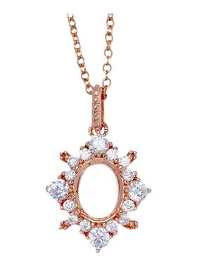 椭圆5*76*87*9项链空托S925