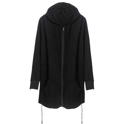 暗黑系大兜帽开襟卫衣外套
