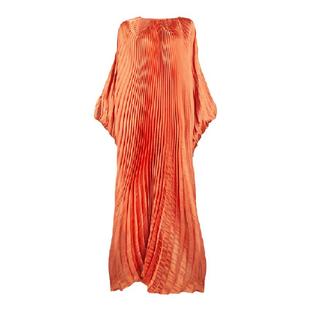 TUYUE涂月 黄圣依同款 原创设计 一片式建筑感百褶廓形礼服连衣裙