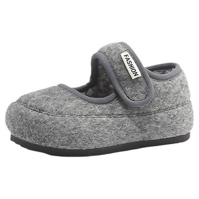 韩版毛呢女童勃肯鞋2025冬季