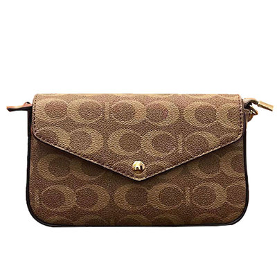 真皮高级感链条单肩斜挎信封包