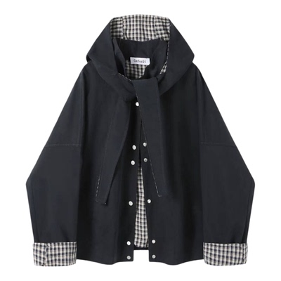 胖MM韩版今年流行爆款风衣外套潮